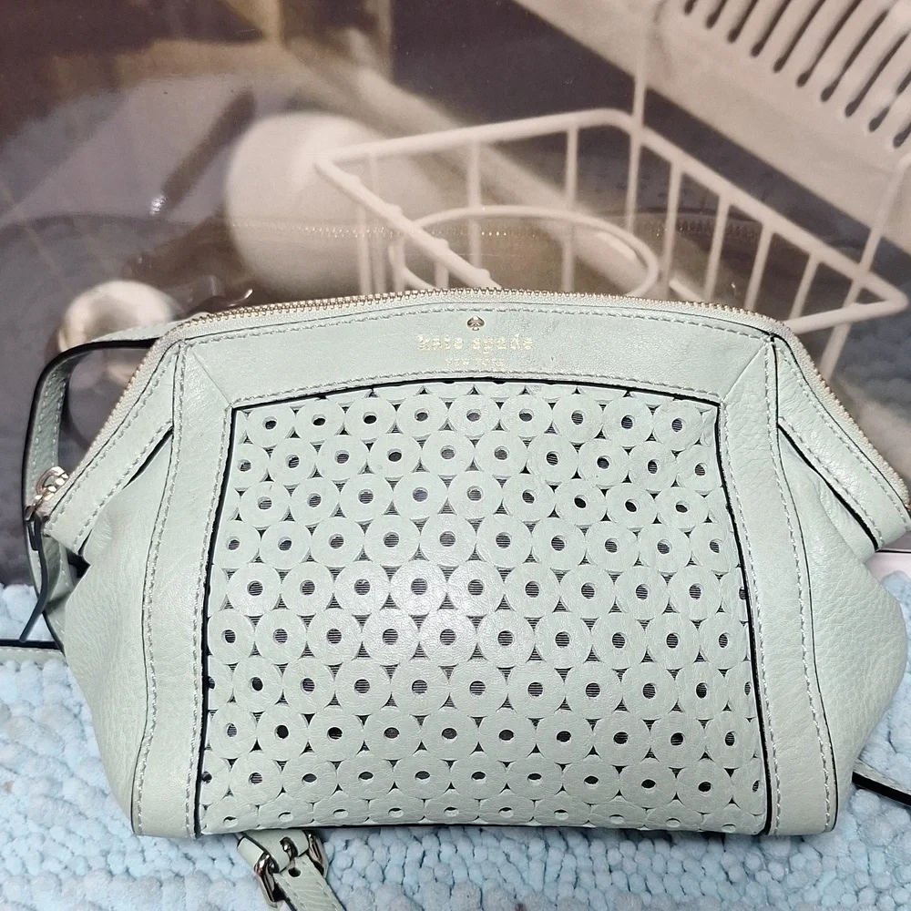 Kate Spade, New York Mercer Isle- Sienna leather green light  bag